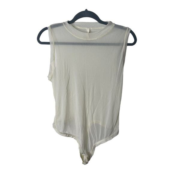 NWOT SKIMS Essential Sheer Sleeveless Bodysuit Ivory Size 3X - Picture 6 of 6
